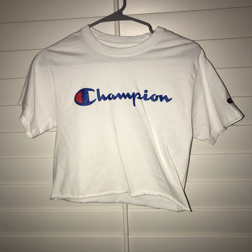 White cropped champion T-shirt